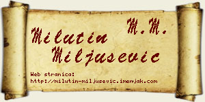 Milutin Miljušević vizit kartica